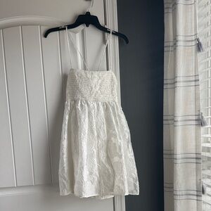 White Lace Spaghetti-Strap Altard State Dress